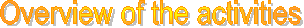 Overview of the activities